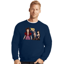 Load image into Gallery viewer, Shirts Crewneck Sweater, Unisex / Small / Navy Distracted Cloud