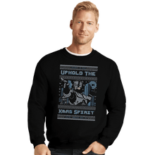 Load image into Gallery viewer, Daily_Deal_Shirts Crewneck Sweater, Unisex / Small / Black A Very Robo Christmas