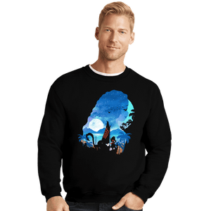 Daily_Deal_Shirts Crewneck Sweater, Unisex / Small / Black Moana Shadow
