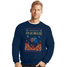 Load image into Gallery viewer, Shirts Crewneck Sweater, Unisex / Small / Navy Ce Le Brate