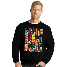 Load image into Gallery viewer, Daily_Deal_Shirts Crewneck Sweater, Unisex / Small / Black Anime VS Anime