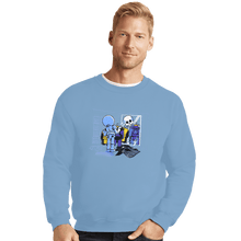 Load image into Gallery viewer, Shirts Crewneck Sweater, Unisex / Small / Powder Blue Skull Style