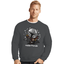 Load image into Gallery viewer, Shirts Crewneck Sweater, Unisex / Small / Charcoal Hello Mando