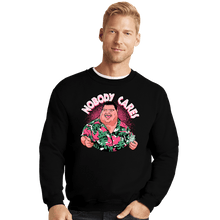 Load image into Gallery viewer, Daily_Deal_Shirts Crewneck Sweater, Unisex / Small / Black Nobody Cares