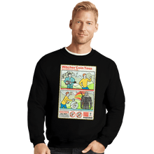Load image into Gallery viewer, Secret_Shirts Crewneck Sweater, Unisex / Small / Black Coin Toss Guide
