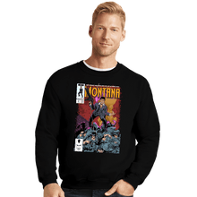 Load image into Gallery viewer, Secret_Shirts Crewneck Sweater, Unisex / Small / Black Montana Comics.