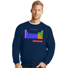 Load image into Gallery viewer, Secret_Shirts Crewneck Sweater, Unisex / Small / Navy Periodic Table of Powerups