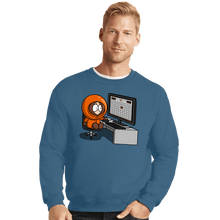 Load image into Gallery viewer, Daily_Deal_Shirts Crewneck Sweater, Unisex / Small / Indigo Blue Always Dead!