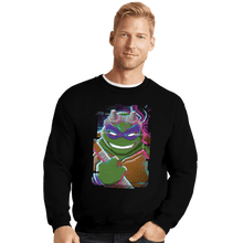 Load image into Gallery viewer, Daily_Deal_Shirts Crewneck Sweater, Unisex / Small / Black Glitch Donatello