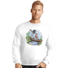 Load image into Gallery viewer, Daily_Deal_Shirts Crewneck Sweater, Unisex / Small / White Crossing The Blunt Bridge
