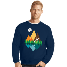 Load image into Gallery viewer, Secret_Shirts Crewneck Sweater, Unisex / Small / Navy The Forest View