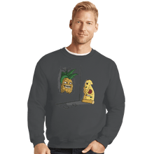 Load image into Gallery viewer, Shirts Crewneck Sweater, Unisex / Small / Charcoal Here's Pineapple