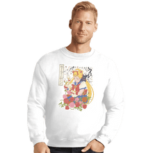 Load image into Gallery viewer, Shirts Crewneck Sweater, Unisex / Small / White Moon Print