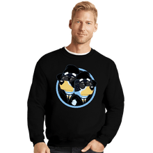 Load image into Gallery viewer, Daily_Deal_Shirts Crewneck Sweater, Unisex / Small / Black The Bluesy Brothers