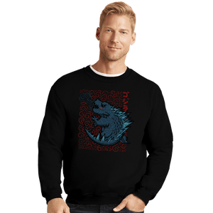 Shirts Crewneck Sweater, Unisex / Small / Black Tiny Kaiju