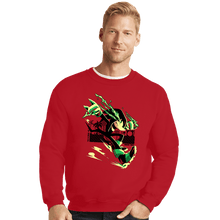 Load image into Gallery viewer, Daily_Deal_Shirts Crewneck Sweater, Unisex / Small / Red The Strongest Dude