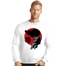 Load image into Gallery viewer, Daily_Deal_Shirts Crewneck Sweater, Unisex / Small / White Afro Sumi-E