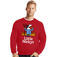 Load image into Gallery viewer, Daily_Deal_Shirts Crewneck Sweater, Unisex / Small / Red Little Nickys
