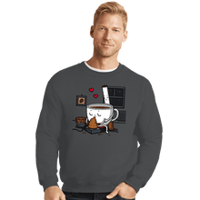 Load image into Gallery viewer, Secret_Shirts Crewneck Sweater, Unisex / Small / Charcoal Coffee And Cigarette