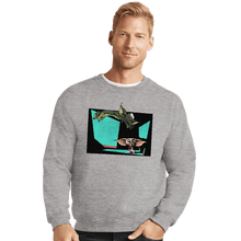 Load image into Gallery viewer, Daily_Deal_Shirts Crewneck Sweater, Unisex / Small / Sports Grey Gizmo And Stripe