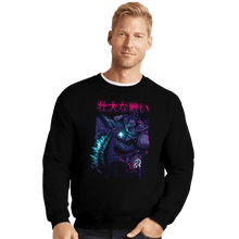 Load image into Gallery viewer, Secret_Shirts Crewneck Sweater, Unisex / Small / Black Epic Kaiju Battle