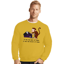Load image into Gallery viewer, Secret_Shirts Crewneck Sweater, Unisex / Small / Gold Blurst Of Times