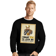 Load image into Gallery viewer, Secret_Shirts Crewneck Sweater, Unisex / Small / Black Knights Wanted
