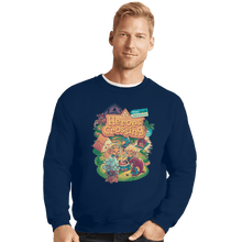 Load image into Gallery viewer, Shirts Crewneck Sweater, Unisex / Small / Navy Heroes Crossing