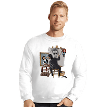 Load image into Gallery viewer, Secret_Shirts Crewneck Sweater, Unisex / Small / White Keanu Portrait
