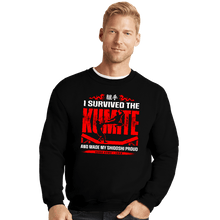 Load image into Gallery viewer, Daily_Deal_Shirts Crewneck Sweater, Unisex / Small / Black I Survived The Kumite