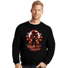 Load image into Gallery viewer, Shirts Crewneck Sweater, Unisex / Small / Black Retro Super Saiyan