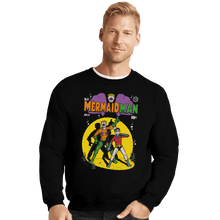 Load image into Gallery viewer, Shirts Crewneck Sweater, Unisex / Small / Black Mermaid Man