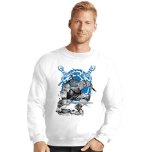 Load image into Gallery viewer, Daily_Deal_Shirts Crewneck Sweater, Unisex / Small / White Leonardo Sumi-e
