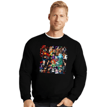 Load image into Gallery viewer, Secret_Shirts Crewneck Sweater, Unisex / Small / Black Batfam VS Arkham!