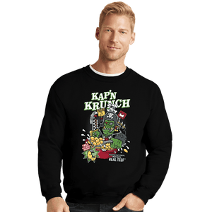 Daily_Deal_Shirts Crewneck Sweater, Unisex / Small / Black Kap'n Krunch
