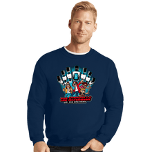 Load image into Gallery viewer, Daily_Deal_Shirts Crewneck Sweater, Unisex / Small / Navy Family VS Machines