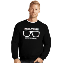 Load image into Gallery viewer, Shirts Crewneck Sweater, Unisex / Small / Black Nada Vision