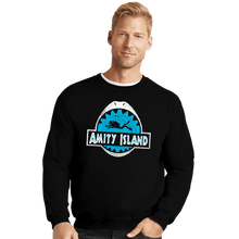 Load image into Gallery viewer, Daily_Deal_Shirts Crewneck Sweater, Unisex / Small / Black Amity Island