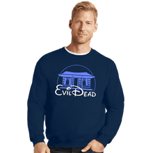 Load image into Gallery viewer, Daily_Deal_Shirts Crewneck Sweater, Unisex / Small / Navy Evil Cabin