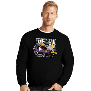 Daily_Deal_Shirts Crewneck Sweater, Unisex / Small / Black Wacky Race