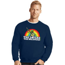 Load image into Gallery viewer, Daily_Deal_Shirts Crewneck Sweater, Unisex / Small / Navy Rainbow Connection
