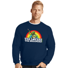Load image into Gallery viewer, Daily_Deal_Shirts Crewneck Sweater, Unisex / Small / Navy Rainbow Connection