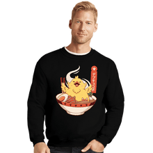 Load image into Gallery viewer, Shirts Crewneck Sweater, Unisex / Small / Black Fat Chocobo Ramen