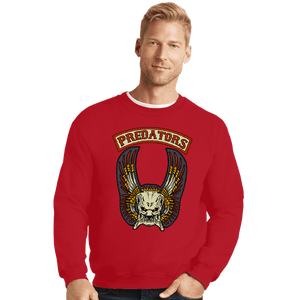 Daily_Deal_Shirts Crewneck Sweater, Unisex / Small / Red Predators