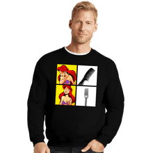 Load image into Gallery viewer, Shirts Crewneck Sweater, Unisex / Small / Black Mermaid Approves The Dinglehopper
