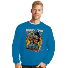 Load image into Gallery viewer, Shirts Crewneck Sweater, Unisex / Small / Sapphire Party On