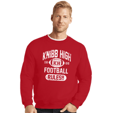 Load image into Gallery viewer, Shirts Crewneck Sweater, Unisex / Small / Red Knibb High Football Rules
