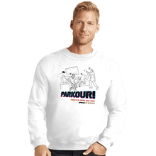 Load image into Gallery viewer, Daily_Deal_Shirts Crewneck Sweater, Unisex / Small / White Parkour!