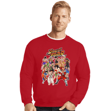 Load image into Gallery viewer, Shirts Crewneck Sweater, Unisex / Small / Red Street Fighter DBZ