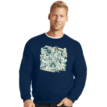 Load image into Gallery viewer, Shirts Crewneck Sweater, Unisex / Small / Navy Blade Resonance